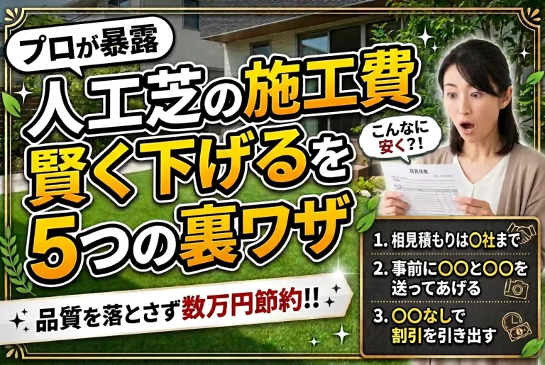 人工芝の施工費を下げる方法