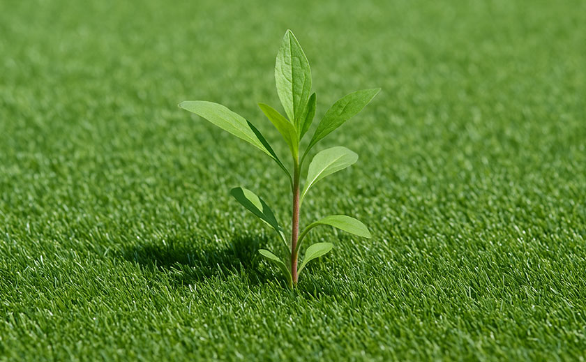 人工芝の雑草対策は？隙間から生える原因