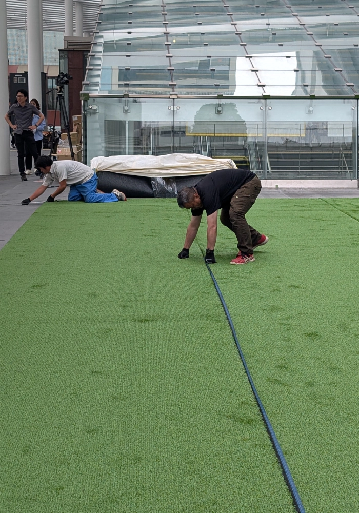横浜OPENPARKの人工芝イベント